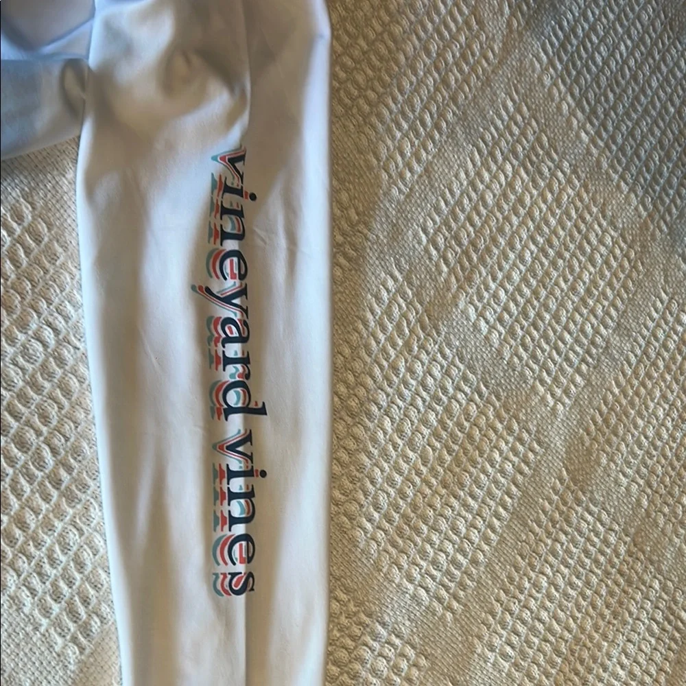 Vineyard Vines Kids White Long-Sleeve Whale Swim Shirt